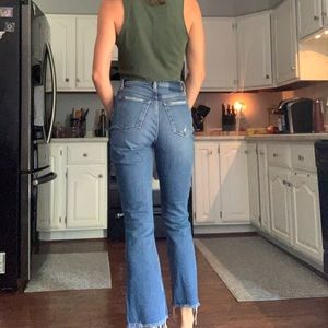 Abercrombie & Fitch Curve Love high rise kick flare crop jeans